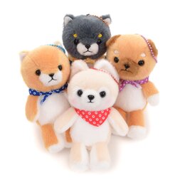 Mameshiba San Kyodai Sitting Dog Plush Collection (Ball Chain)