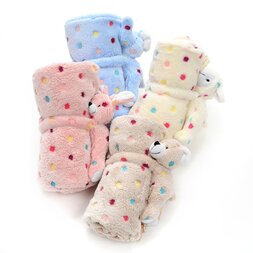 Dakko Multi-Color Polka Dot Doll Blanket