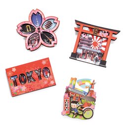 Souvenir Japan Tokyo Series Wood Magnet Collection