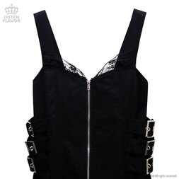 LISTEN FLAVOR Side Belt Zip-up Jumper Skirt