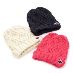 Cuelitt Cable Knit Pigtails Beanie
