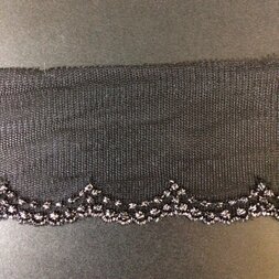 Atelier Pierrot Black & Silver Lamé Tulle Lace