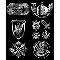 Monster Hunter XX Maki-e Stickers