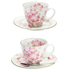 Hana Matsuri Mino Ware Cherry Blossom Coffee Cup & Saucer