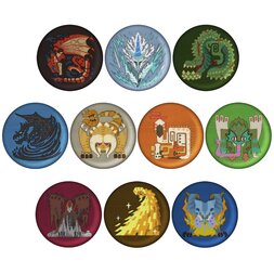 Monster Hunter: World Embroidered Pin Badge Collection Vol. 2 Box Set