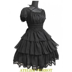 Atelier Pierrot Rose Lace Chiffon Dress
