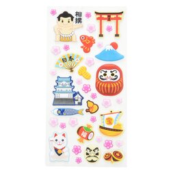 Souvenir Japan Puffy Stickers