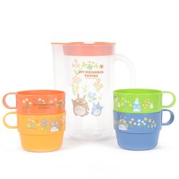 My Neighbor Totoro Totoro & Flowers Stackable Cup & Pitcher Set