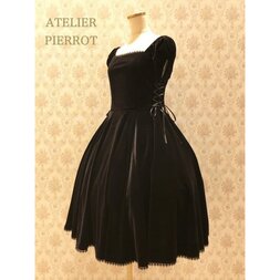 Atelier Pierrot Velour Double Lace-Up Dress