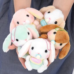 Pote Usa Loppy Baby Rabbit Plush Collection Vol. 2 (Ball Chain)