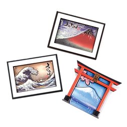 Souvenir Japan Wood Magnet Collection