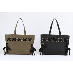 Honey Salon Velour Ribbon Tote Bag