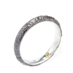 Evangelion Silver Black Moon Ring
