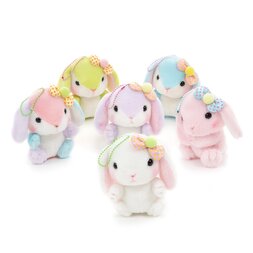 Pote Usa Loppy Colorful Rabbit Plush Collection (Ball Chain)