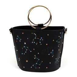 FLAPPER Animal Constellation Black Bucket Bag