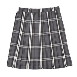 Teens Ever Gray x White High School Uniform Skirt
