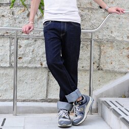 Test Type 01 Regular Straight Once-Washed Denim Jeans (Mens)