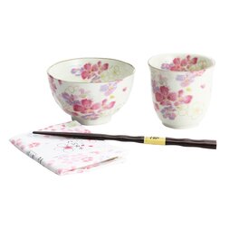 Hana Hitohira Mino Ware 4-Piece Set