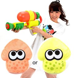 Splatoon Splattershot Water Gun w/ Bonus Splatoon Cushion
