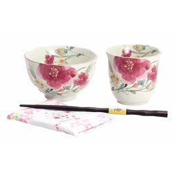Hana Suisai Mino Ware 4-Piece Set