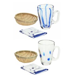 Gold Leaf Beer Glass & Edamame Set
