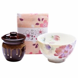 Hana Tsumi Mino Ware Chazuke Bowl Set