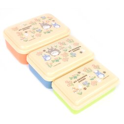 My Neighbor Totoro Nested Totoro & Flowers Plastic Container 3-Piece Set