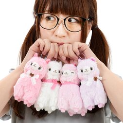 Alpacasso Girly Lace Ribbon Alpaca Plush Collection (Ball Chain)