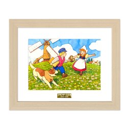 "Oka no Ue de" Chara Fine Graph Print