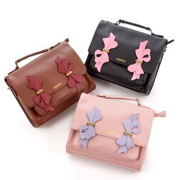 FLAPPER Ribbon Applique Satchel