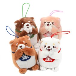 Chuken Mochi Shiba Begging Mini Strap Plush Collection