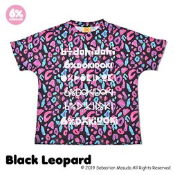 6%DOKIDOKI Colorful Rebellion Animal Black Leopard T-Shirt