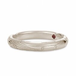 Evangelion Unit-02 Asuka Shikinami Langley 18K White Gold Entry Plug Ring