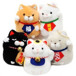 Hige Manjyu Manekineko Cat Plush Collection (Ball Chain)