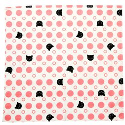 Polka Dot Cats Small Furoshiki Wrapping Cloth
