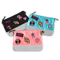 FLAPPER Band Girl Patch Clutch Shoulder Bag