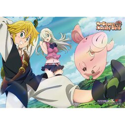 The Seven Deadly Sins Elizabeth Meliodas & Hawk 1 Premium Wall Scroll