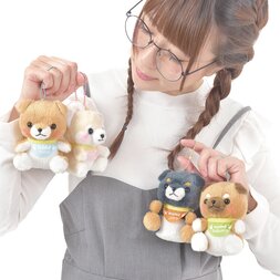 Mameshiba San Kyodai Puppy Dog Plush Collection (Ball Chain)