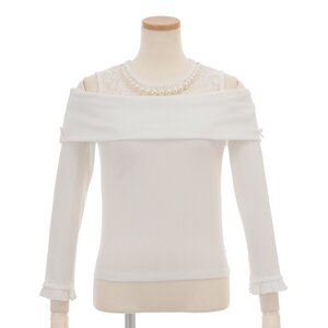 LIZ LISA Ribbed Top w/ Necklace