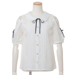 LIZ LISA Round Collar Short Sleeve Blouse