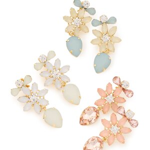 LIZ LISA Flower Bijou Clip-on Earrings