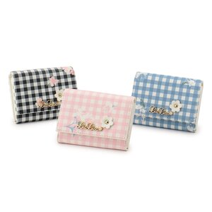 LIZ LISA Gingham Flower Card Case