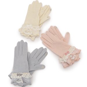 LIZ LISA Pearl & Ribbon Gloves