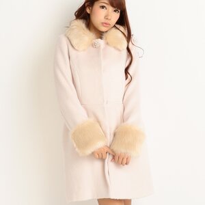 LIZ LISA Faux Fur Collar & Cuffs Cocoon Coat