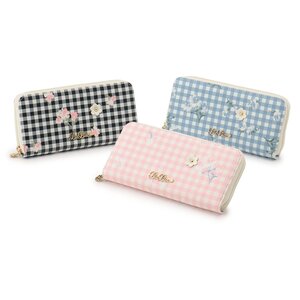 LIZ LISA Gingham Flower Long Wallet