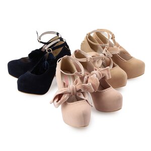 LIZ LISA Velour Ribbon Pumps