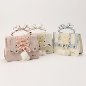 LIZ LISA Lace-up Pom Pochette