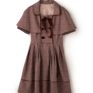 LIZ LISA Glen Plaid Dress w/ Cape