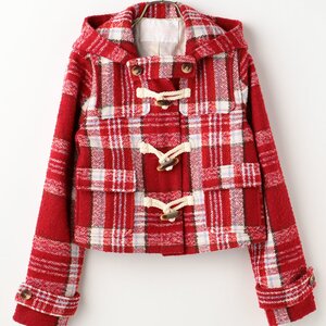 LIZ LISA Checkered Short Duffle Coat