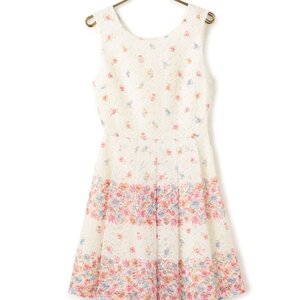 LIZ LISA Lace Striped Flower Dress